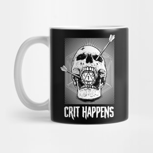 DND D20 Crit Happens Fail Dice Roll Mug